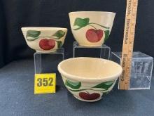3 Watt Pottery Bowls