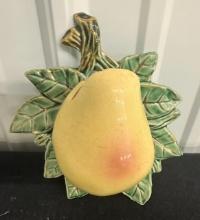 McCoy Pear Wall Pocket w/ Gold Trim