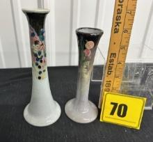 2 Weller Eocean Late Line Bud Vases