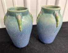 2 Roseville Topeo 7 " Tall Vases