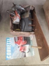 Circular Saw, Corvette Sign, & Small Decor