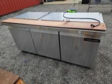 Prep table cooler, 6ft