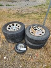 Chevy Silverado Rims & Tires w/ Hubcaps