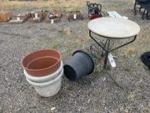 Plastic Planters & Outdoor Stand