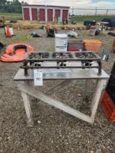Burner Set & Wooden Metal Top Stand