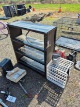 Metal Shelf & Plastic Bins
