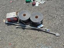 Curtain Rods, Foam Roll, Chimney Brush