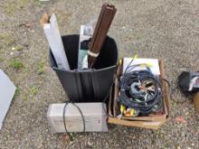 Cables, Heater, Trash Can