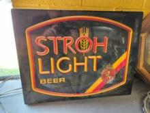 Strohs lighted sign