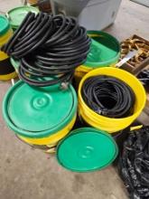 4 buckets of ext cords