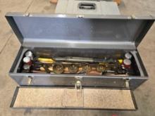 Tool box w/ key, hammers, nail puller