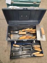 Masonry tools, tool box