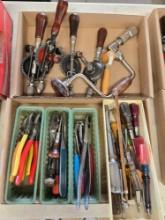 Drills, pliers, screw drivers