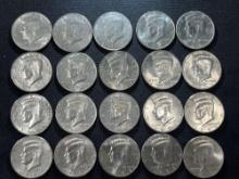 (20) 1990s Kennedy Half Dollars