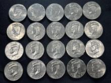 (20) 1990s Kennedy Half Dollars