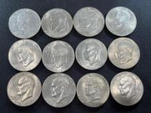 (12) 1976 Bicentennial Eisenhower Dollars
