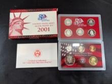 2001 United States Mint Silver Proof Set