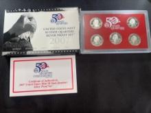 2007 United States Mint 50 State Quarters Silver Proof Set