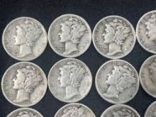 (20) 1940s Mercury Dimes
