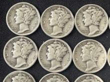 (20) 1940s Mercury Dimes