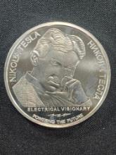 2019 Nikola Tesla Silver Coin