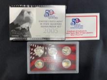 2005 U.S. Mint 50 State Quarters Silver Proof Set
