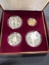 1995 Four Coin Proof Set U.S. Olympic Coins of the Atlanta Games