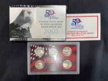 2005 U.S. Mint 50 State Quarters Silver Proof Set