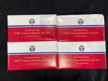 (4) 1987 U.S. Mint Uncirculated Coin Sets