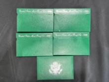 (5) 1996 U.S. Mint Proof Coin Sets