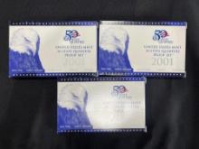 (3) 2001 United States 50 State Quarters Mint Proof Sets