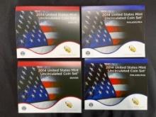 (4) 2014 D and P U.S. Mint Uncirculated Coin Sets