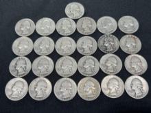 (25) Silver Washington Quarters, Bid x 25