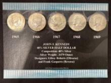 1965-1969 Kennedy Half Dollar Set