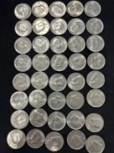 (40) Various Kennedy Half Dollars