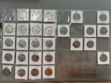 (27) Assorted Dates Kennedy Half Dollars