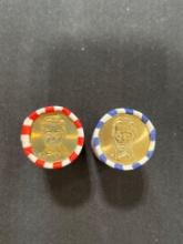 (2) Rolls of Gilded Abraham Lincoln Presidential One Dollar Coin