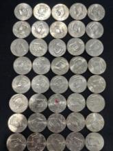 (40) Various Kennedy Half Dollars