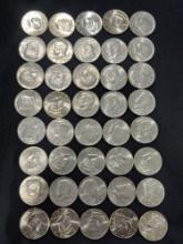 (40) Various Kennedy Half Dollars