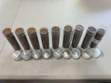 (9) Tubes of Assorted Pennies