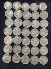 (40) Various Buffalo Nickels