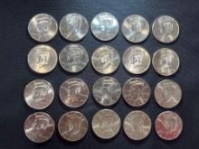 (20) 2011 D Kennedy Half Dollars