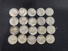 (20) Mercury Dimes