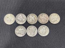 (8) Mercury Dimes