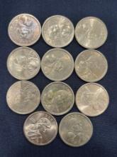 (11) Sacagawea Dollar Coins