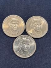 (3) Presidential Thomas Jefferson Dollar Coins