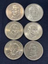 (6) Presidential Dollar Coins