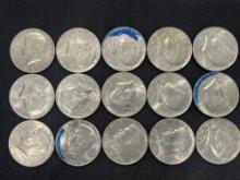 (15) Kennedy Half Dollars