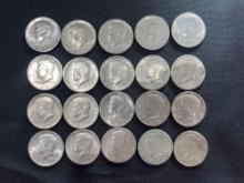 (20) 1971 Kennedy Half Dollars