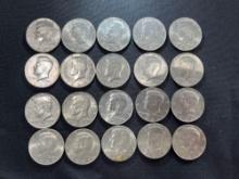 (20) 1980s Kennedy Half Dollars
